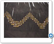 collection 1 elastic strass on suede stripes